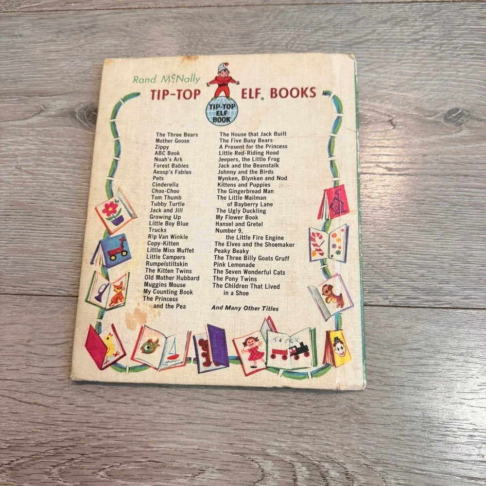 Vintage Mother Goose Rand McNally Tip Top Elf‎ Book 1955 Nursery Rhymes